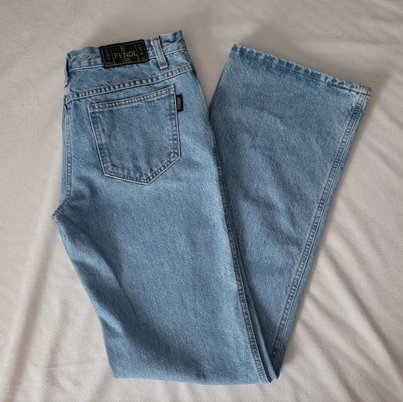 New! Fendi Roma Amor bootcut jeans - Picture 1 of 5